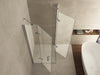 Double hoekinstap cabine met 2 draaideuren 900 x 900 x 2000 x 8 mm nano helder glas/chroom - Tegeleend