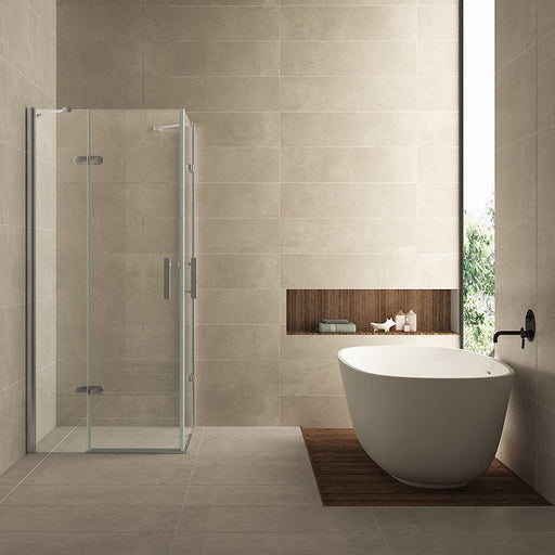 Double hoekinstap cabine met 2 draaideuren 900 x 900 x 2000 x 8 mm nano helder glas/chroom - Tegeleend