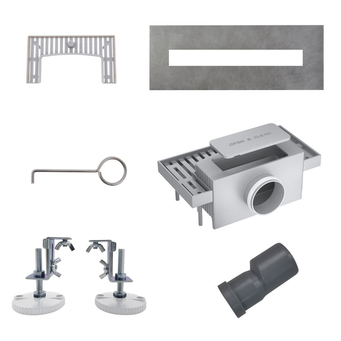 Douchegoot met Tegelrooster 70 cm – Geborsteld RVS – 2-in-1 Design – Inclusief Sifon - Tegeleend