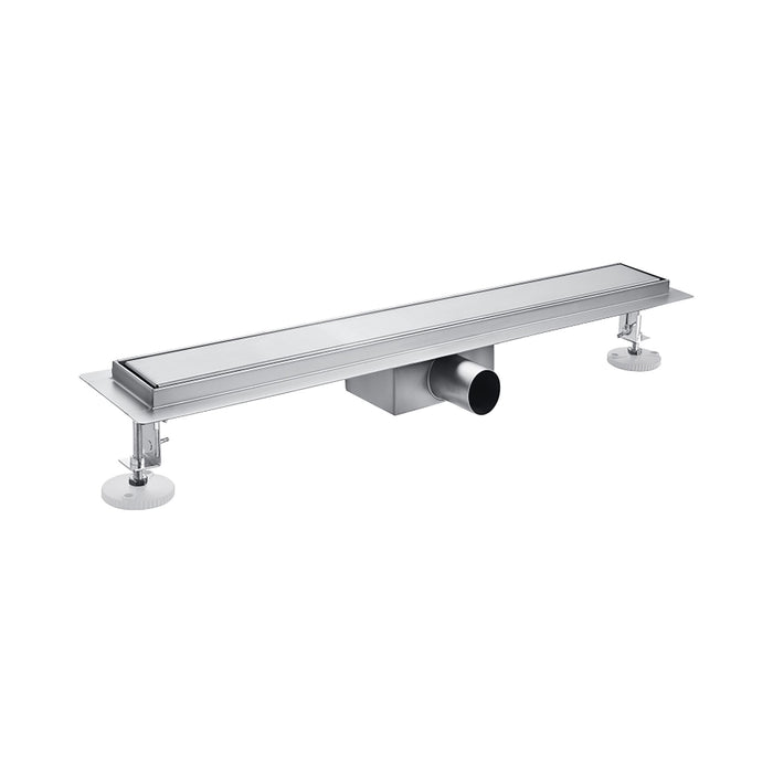 Douchegoot met Tegelrooster 70 cm – Geborsteld RVS – 2-in-1 Design – Inclusief Sifon - Tegeleend