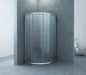 Eco kwartronde cabine met twee schuifdeuren 800 x 800 x 1900 x 5 mm nano helder glas/chroom - Tegeleend