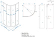 Eco kwartronde cabine met twee schuifdeuren 800 x 800 x 1900 x 5 mm nano helder glas/chroom - Tegeleend