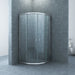Eco kwartronde cabine met twee schuifdeuren 900 x 900 x 1900 x 5 mm nano helder glas/chroom - Tegeleend
