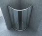 Eco kwartronde cabine met twee schuifdeuren 900 x 900 x 1900 x 5 mm nano helder glas/chroom - Tegeleend