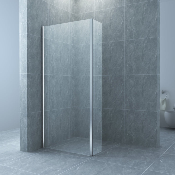 Eco zijwand met hoekprofiel en 8 mm nano glas