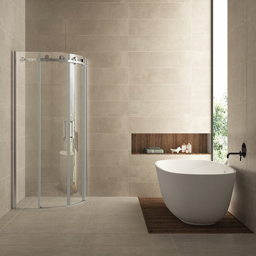 Entra cabine kwartrond met 2 schuifdeuren 900 x 900 x 2000 x 8 mm nano helder glas/chroom - Tegeleend