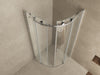 Entra cabine kwartrond met 2 schuifdeuren 900 x 900 x 2000 x 8 mm nano helder glas/chroom - Tegeleend
