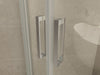 Entra cabine kwartrond met 2 schuifdeuren 900 x 900 x 2000 x 8 mm nano helder glas/chroom - Tegeleend