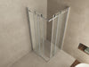 Entra hoekinstap cabine met 2 schuifdeuren 900 x 900 x 2000 x 8 mm nano helder glas/chroom - Tegeleend