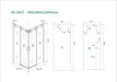 Entra hoekinstap cabine met 2 schuifdeuren 900 x 900 x 2000 x 8 mm nano helder glas/chroom - Tegeleend