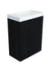 Fonteinkast black oak incl. Marble fontein glans wit m/o - Tegeleend
