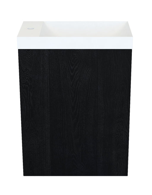 Fonteinkast black oak incl. Marble fontein mat wit m/o - Tegeleend