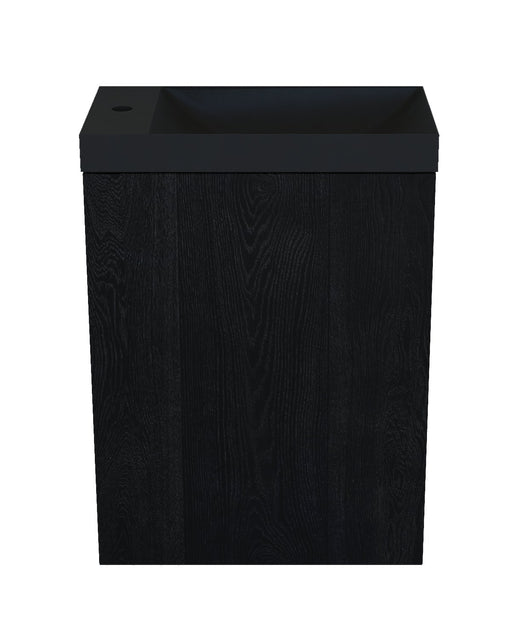 Fonteinkast black oak incl. Marble fontein mat zwart z/o - Tegeleend