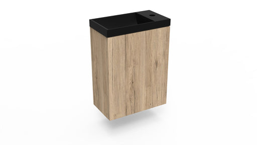 Fonteinkast canyon oak incl. fontein mat zwart z/o - Tegeleend