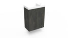 Fonteinkast dark oak incl. fontein glans wit z/o - Tegeleend