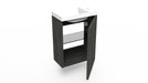 Fonteinkast dark oak incl. fontein mat wit z/o - Tegeleend