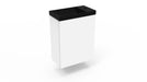 Fonteinkast glans wit incl. fontein mat zwart z/o - Tegeleend