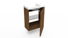 Fonteinkast maddison oak incl. fontein glans wit z/o - Tegeleend