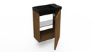 Fonteinkast maddison oak incl. fontein mat zwart z/o - Tegeleend
