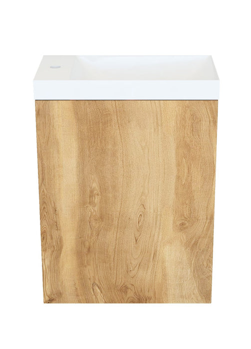 Fonteinkast natural oak incl. Marble fontein glans wit m/o - Tegeleend