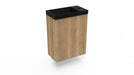 Fonteinkast Ridge halifax oak incl. fontein mat zwart z/o - Tegeleend