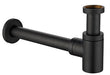 Fonteinset Rhea S mini met fontein links, kraan, sifon en afvoerplug mat zwart - Tegeleend