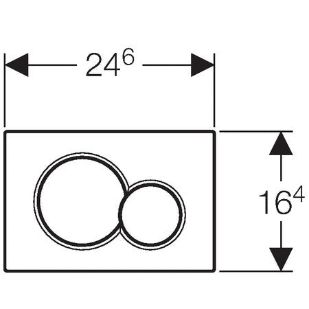 Geberit Bedieningspaneel - Sigma 20 - Glans Wit (met mat wit) - Tegeleend