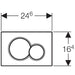 Geberit Bedieningspaneel - Sigma 20 - Glans Wit (met mat wit) - Tegeleend