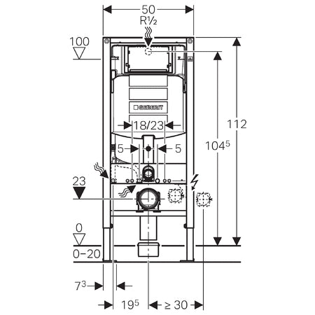 Geberit - Duofix UP320 sigma inbouwreservoir - Tegeleend