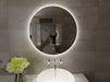 Giro spiegel rond met LED, dimbaar - Tegeleend