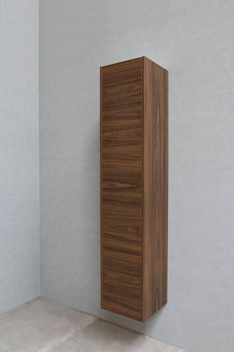 Hoge kast 1 deur push 2 open inclusief 4 glazen planchettes 350x350x1690 - Tegeleend