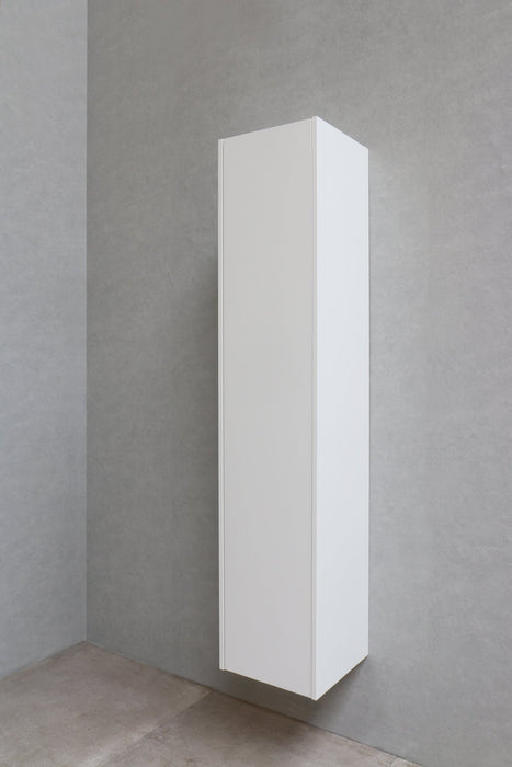 Hoge kast 1 deur push 2 open inclusief 4 glazen planchettes 350x350x1690 - Tegeleend