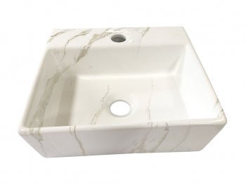 Leto fontein 33,5 x 29 x 11,5 cm keramiek carrara - Tegeleend
