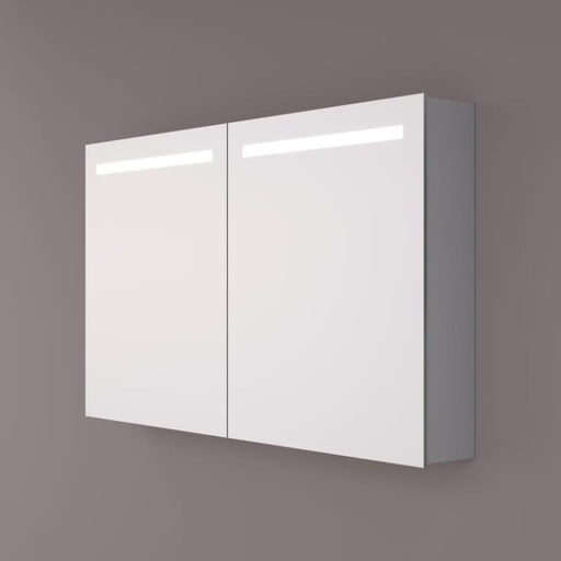 Luxe spiegelkast met horizontale LED-banen - Tegeleend