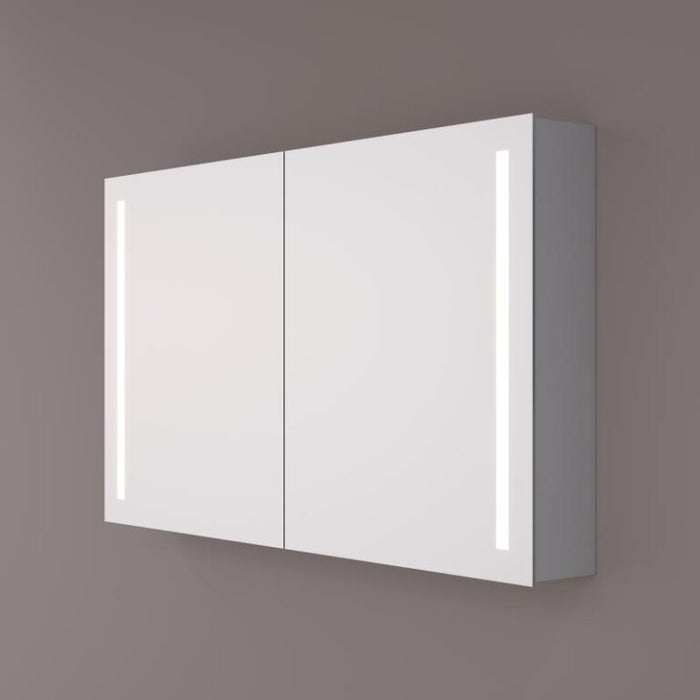 Luxe spiegelkast met verticale LED-banen - Tegeleend