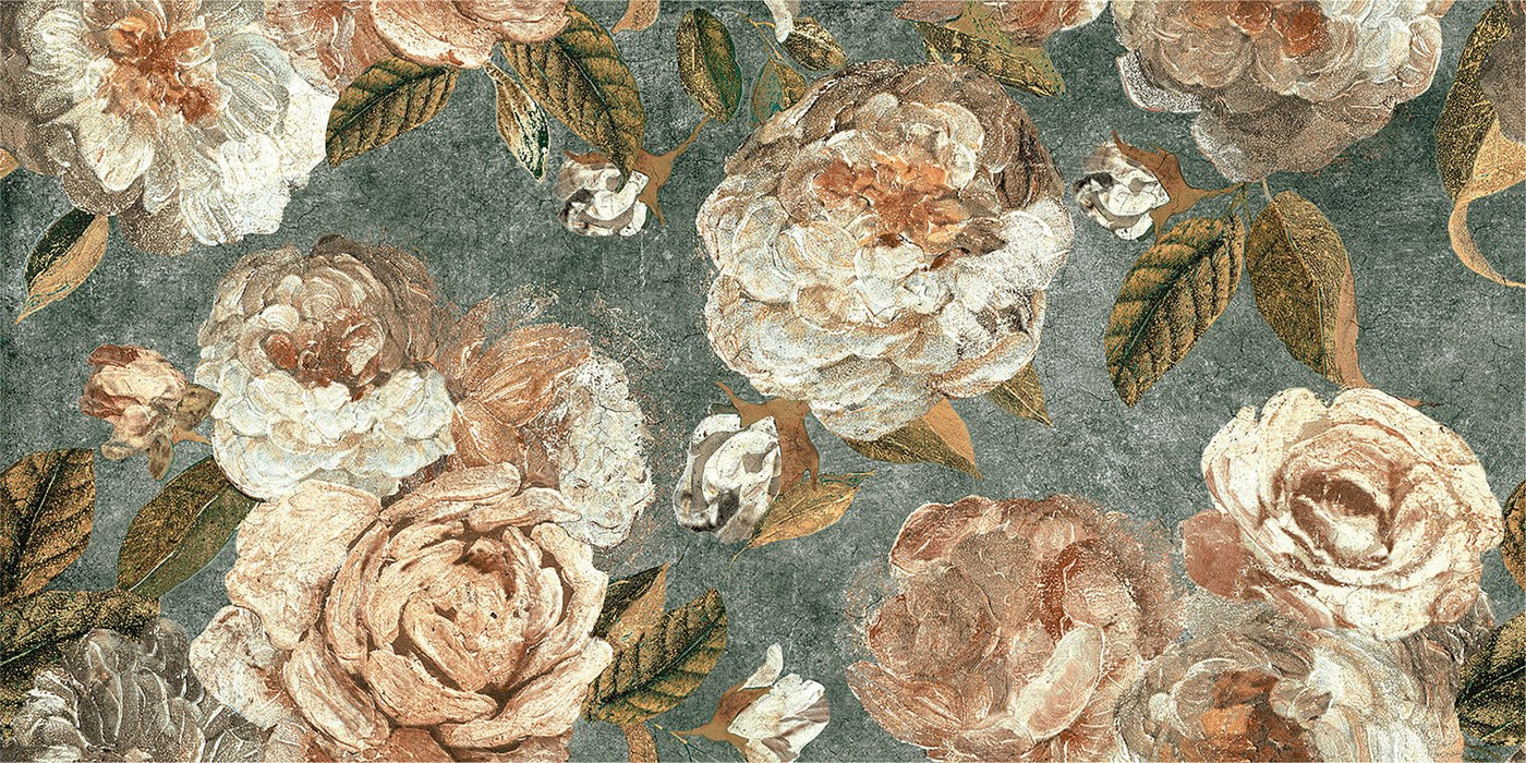 Naxos Pictura-Fresco-Alchymie Flowery green 60x120 - Tegeleend