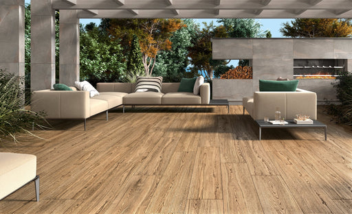 Novabell Nordic Wood Walnut (flamed) 30x120 - Tegeleend
