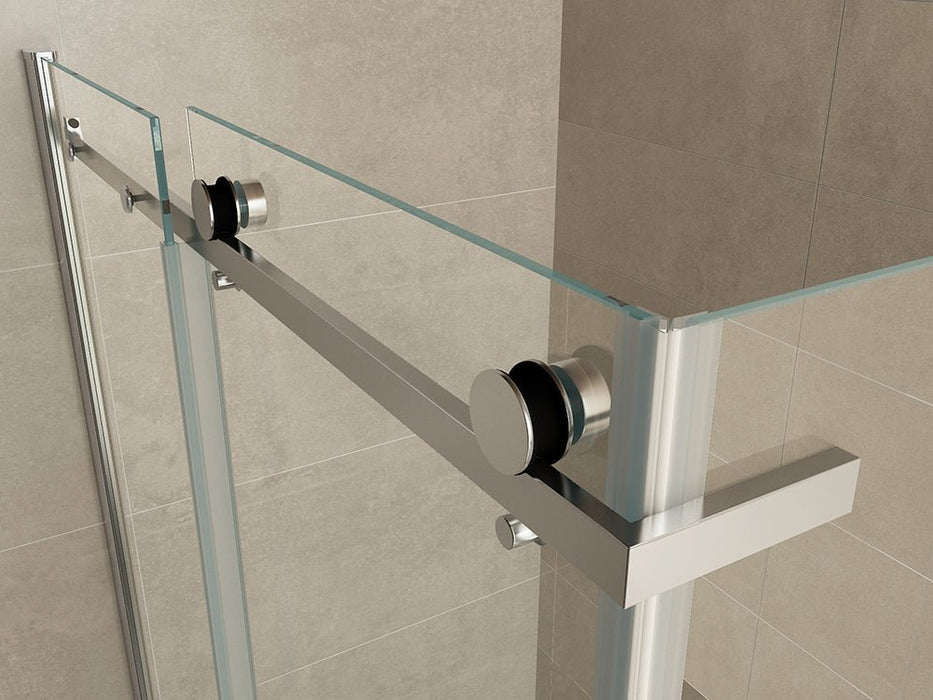 Pared cabine met 1 schuifdeur 1200 x 800 x 2000 x 8 mm nano helder glas/chroom - Tegeleend