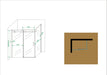 Pared cabine met 1 schuifdeur 1200 x 800 x 2000 x 8 mm nano helder glas/chroom - Tegeleend