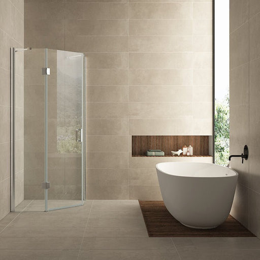 Pento cabine met 1 draaideur 1000 x 1000 x 2000 x 8 mm nano helder glas/chroom - Tegeleend