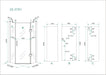 Pento cabine met 1 draaideur 1000 x 1000 x 2000 x 8 mm nano helder glas/chroom - Tegeleend