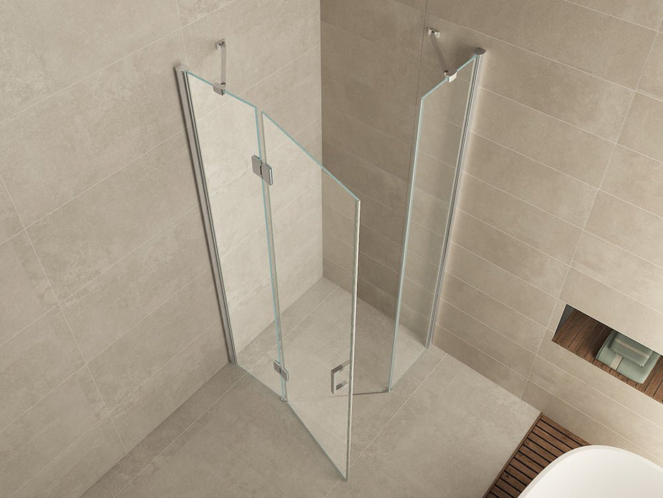 Pento cabine met 1 draaideur 1000 x 1000 x 2000 x 8 mm nano helder glas/chroom - Tegeleend