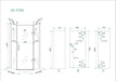 Pento cabine met 1 draaideur 900 x 900 x 2000 x 8 mm nano helder glas/chroom - Tegeleend