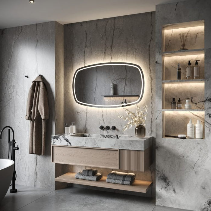 Phantom Deens ovale LED-spiegel - Tegeleend