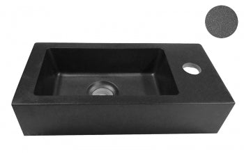 Rhea S mini fontein rechts 36,5 x 18 x 9 cm quartz - Tegeleend