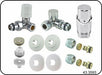 Riko - luxe therm.rad.aansluitset haaks verkeerd links - Chroom - Tegeleend