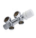 Riko - Thermostatisch 3/4 onderblok haaks - links - Chroom - Tegeleend