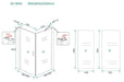 Salone cabine met 1 draaideur 900 x 900 x 2000 x 8 mm nano helder glas/chroom - Tegeleend