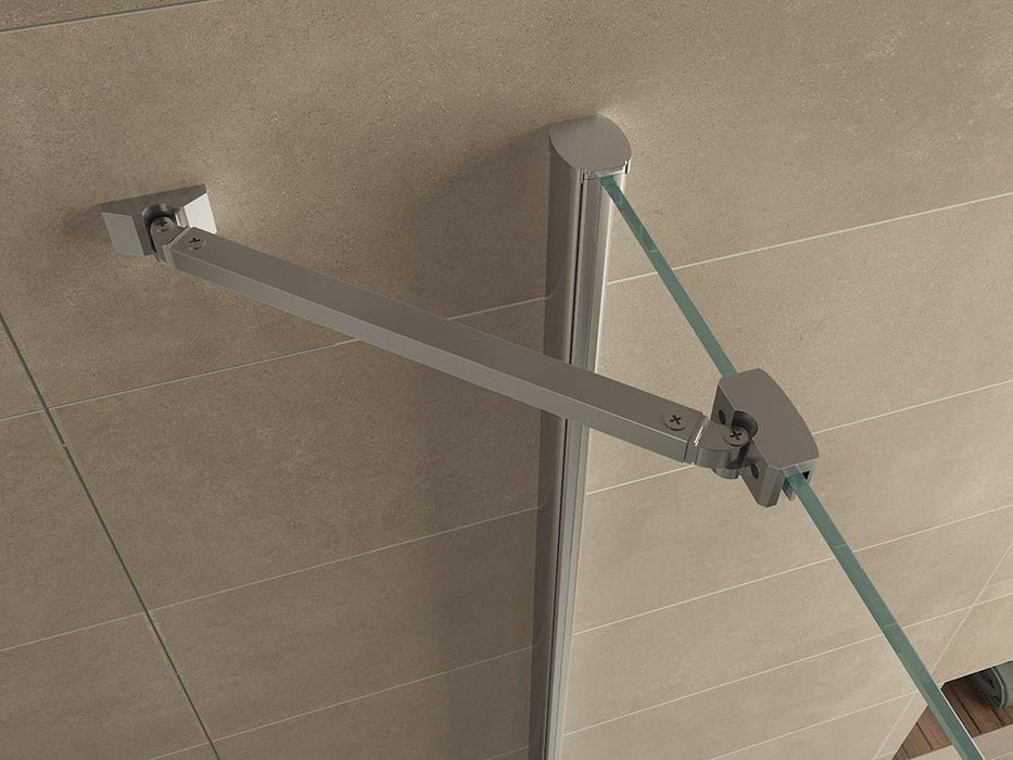 Salone cabine met 1 draaideur 900 x 900 x 2000 x 8 mm nano helder glas/chroom - Tegeleend