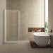 Salone douchecabine met twee draaideuren en chroom profiel